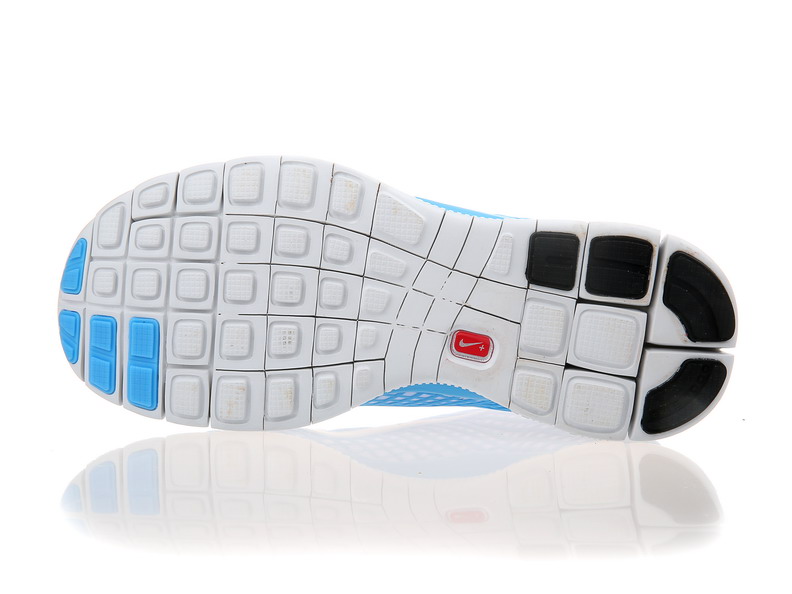 Nike Free 5.0 chaussures de course legeres mens nouveau bleu blanc (2)